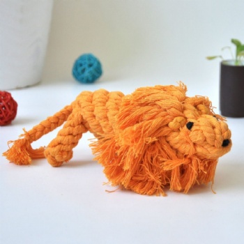 HN24-LC-001 dog rope toy chew toy lion shape