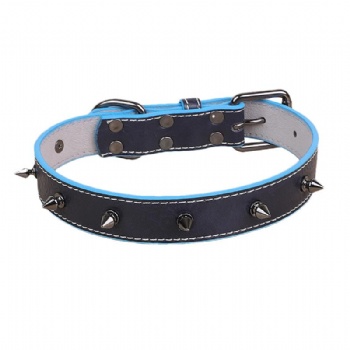 HN24-YDPC510-1 PU leather dog collar with spiked studs