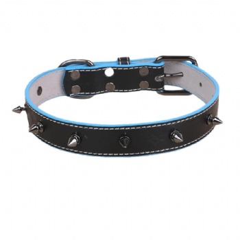 HN24-YDPC510-5 PU leather dog collar with spiked studs