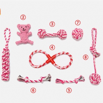 HN24-CNXF-029cotton rope dog toys set